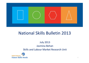 National Skills Bulletin 2013 -Overview Presentation