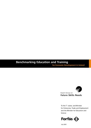 Benchmarking – Education & Training for Development in Ireland