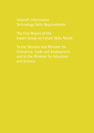 First Report of the Expert Group on Future Skills Needs